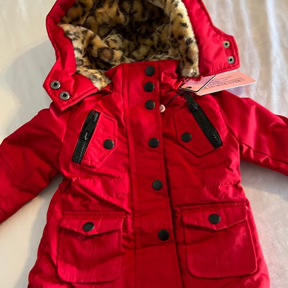 12M Urban Republic Toddler Little Kids Quilted Lined COAT Hooded Girls Jacket Re - Picture 7 of 11